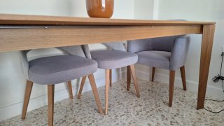 Mesa comedor extensible madera roble