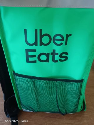 Mochila Uber Eats Verde y Negra