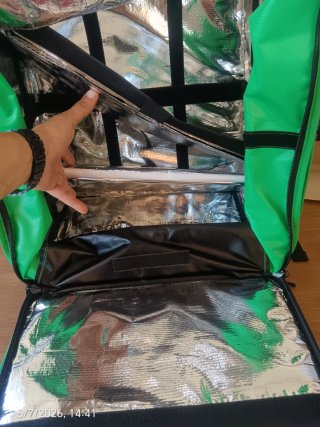 Mochila Uber Eats Verde y Negra
