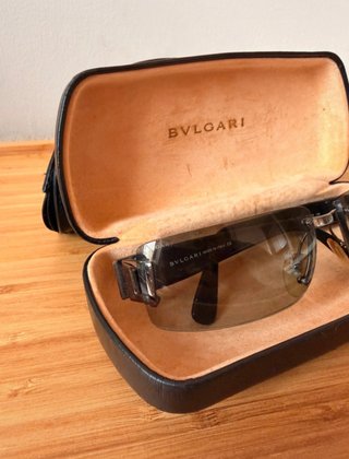 Occhiali da sole Bulgari neri e grigi