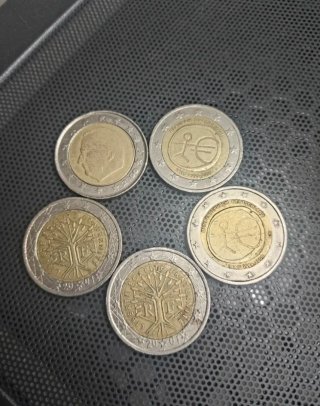 Lote 5 monete euro da collezione