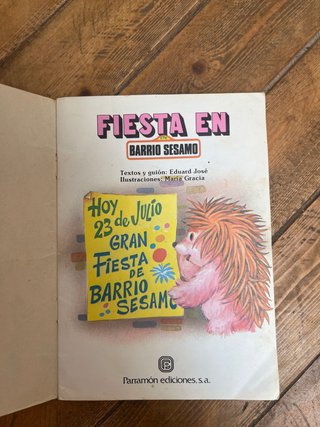 Fiesta en Barrio Sésamo.  Primera edición. 1985