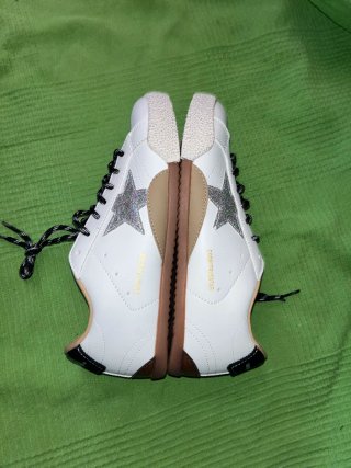 Golden Goose Superstar Blanco y Plateado