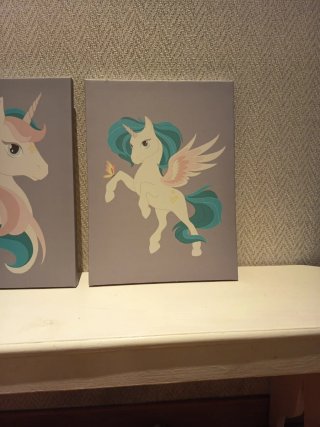 2 Cuadros PJATTERYD Unicornios Decoración Infantil