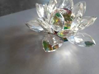 Flor de Loto Cristal Decorativa Multicolor