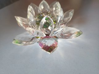 Flor de Loto Cristal Decorativa Multicolor
