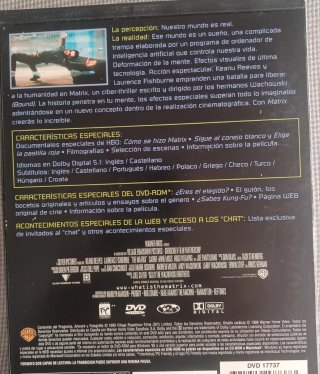 DVD The Matrix (Acción/Ciencia Ficción)