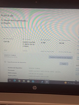 Portátil HP EliteBook i7