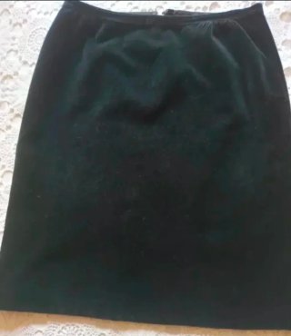 Falda elegante de terciopelo talla L