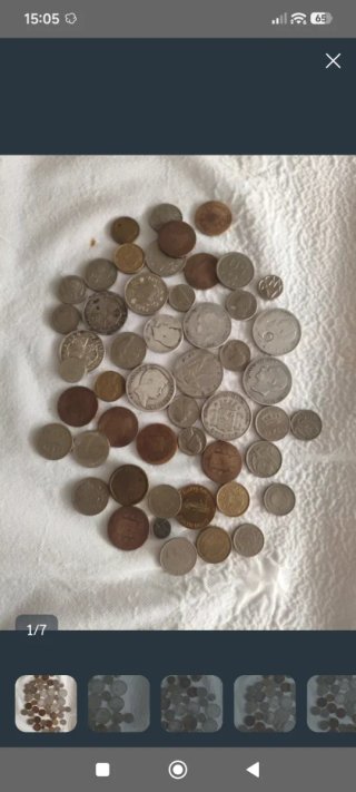 Lote de monedas antiguas y modernas