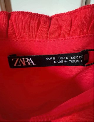 Top Rojo Zara Tirantes Lazos