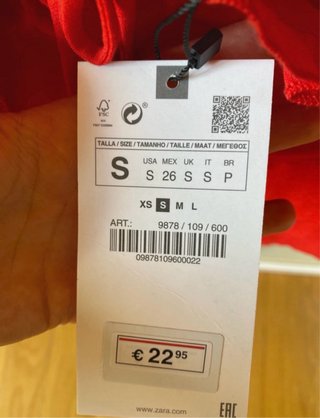 Top Rojo Zara Tirantes Lazos
