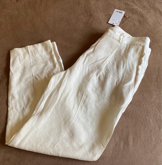 Pantalón Mango Crema Talla 34
