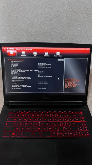 Portátil MSI i7 RTX 3060 40GB RAM 1 Tb 144hz