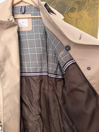 Trench Mango Beige Hombre