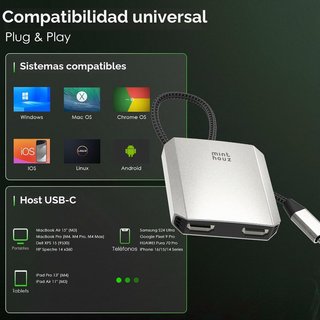 Adattatore HDMI 3 porte compatto per PC e TV