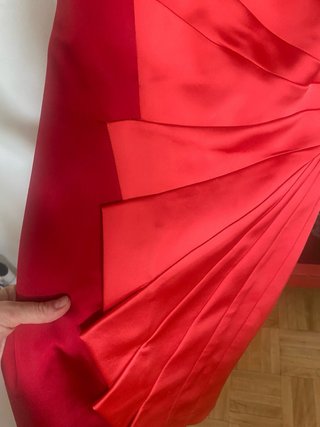 Vestido de fiesta Karen Millen rojo y anaranjado