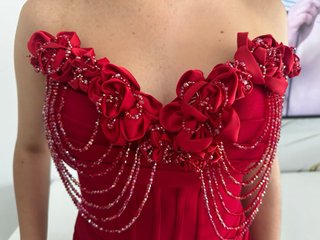 Vestido fiesta pedrería S