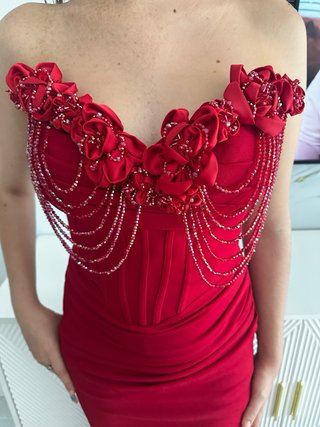 Vestido fiesta pedrería S
