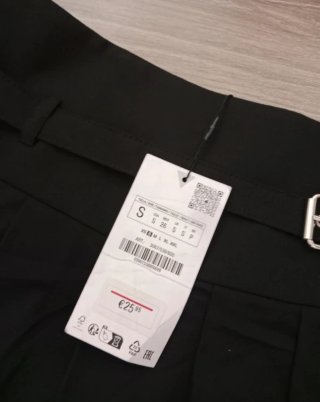Falda Pantalón Zara Talla S Negra