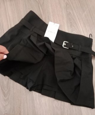 Falda Pantalón Zara Talla S Negra