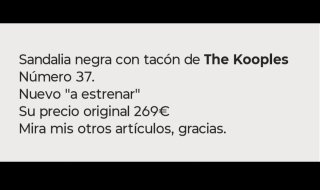 NUEVO Sandalias The Kooples Tacón Negro Tachuelas