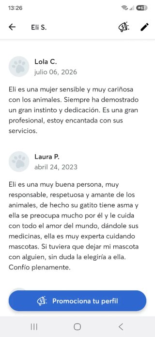 ❤️ Cuido a tu peludo como si fuera mío