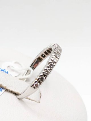 Anillo Oro 18k Blanco Diamantes