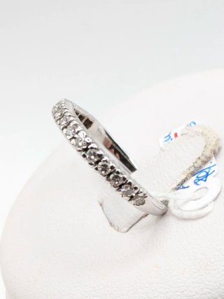 Anillo Oro 18k Blanco Diamantes