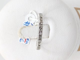 Anillo Oro 18k Blanco Diamantes