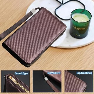 Cartera Cuero PU con 8 ranuras y pulsera Código