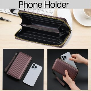 Cartera Cuero PU con 8 ranuras y pulsera Código
