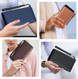 Cartera Cuero PU con 8 ranuras y pulsera Código