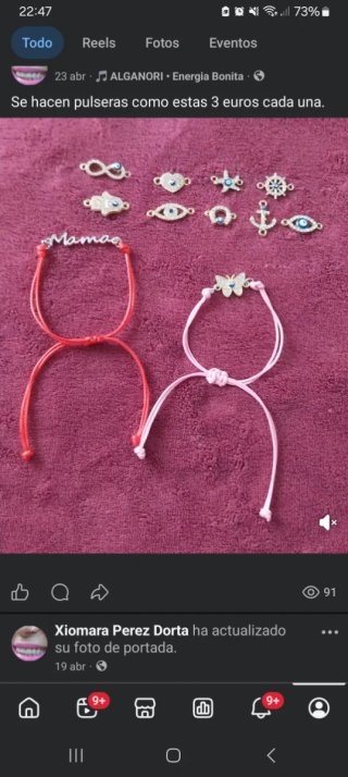Pulseras hechas a mano 3 euros 4 pulseras  más inf
