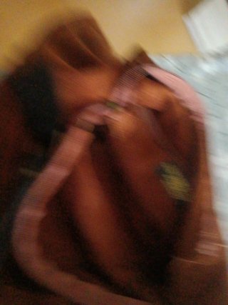Bolso de piel auténtica marrón