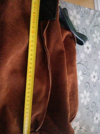 Bolso de piel auténtica marrón