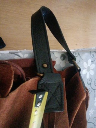 Bolso de piel auténtica marrón