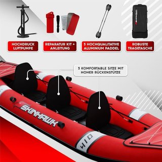 Kayak Hinchable Skinhawk 410 Rojo