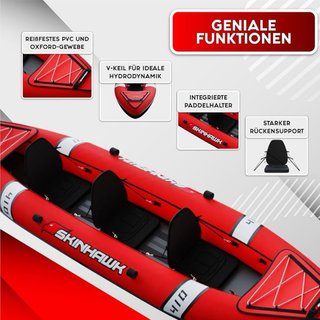 Kayak Hinchable Skinhawk 410 Rojo