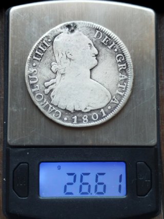 🇧🇴🇪🇸 8 Reales de plata de 1801, ceca de POTOSÍ