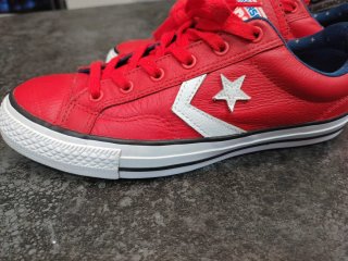 Converse All Star Player Ox Piel Roja