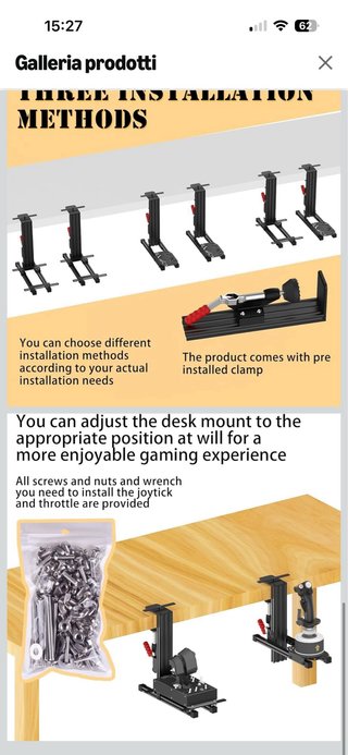 Supporto scrivania alluminio gaming