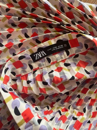 Falda plisada Zara geométrica talla única