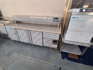 Mesa fría encimera mármol 230x80x81