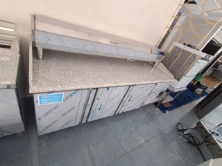Mesa fría encimera mármol 230x80x81