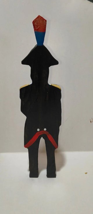 Carabiniere in legno dipinto a mano cm.27