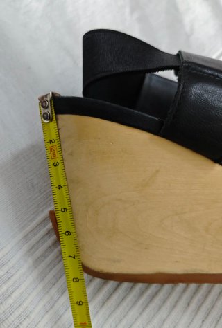 Sandalias cuña Camper negras T41