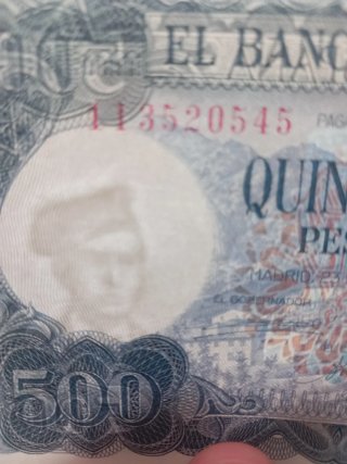 Billete 500 Pesetas España 1971