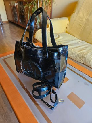 Bolso Armani Negro Charol