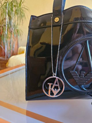Bolso Armani Negro Charol